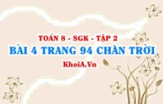 Bài 4 trang 94 Toán 8 Chân trời sáng tạo Tập 2